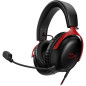HyperX Cloud III Wired Gaming Headset for PC, PS5, Xbox Series X|S – DTS Audio, Memory Foam, USB-C/A, 3.5mm – Black/Red