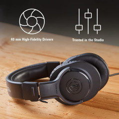 Audio-Technica ATH-M20x Professional Studio Monitor Headphones – Black