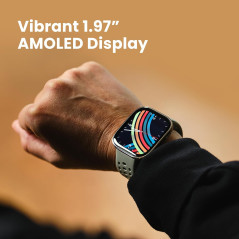 Montre Connectée Amazfit Bip 6 46mm, Écran AMOLED 1,97, GPS, 14 Jours d'Autonomie, Suivi Santé & Sport, Étanche 5 ATM, Noir