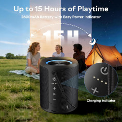 Portable Bluetooth Speaker IPX7 Waterproof 20W Stereo 15H Playtime