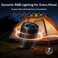 Portable Bluetooth Speaker IPX7 Waterproof 20W Stereo 15H Playtime