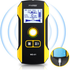 FNIRSI 6-in-1 Electronic Stud Finder & Wall Scanner with Positioning Hole for Wood, Metal, AC Wires, Pipes