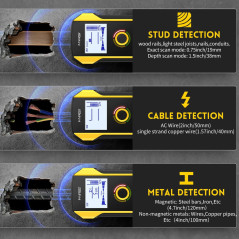 FNIRSI 6-in-1 Electronic Stud Finder – Wall Scanner for Wood, Metal & AC