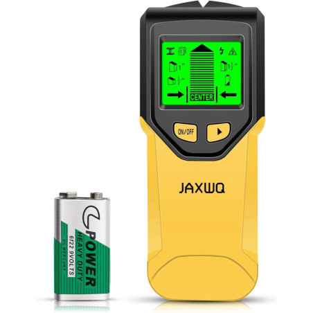5-in-1 Stud Finder Wall Scanner with HD LCD, Microprocessor Chip - Detects Wood, Metal, AC Wires, Joists, Pipes