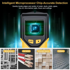 5-in-1 Stud Finder Wall Scanner with HD LCD & Microchip Detection