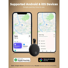 Air Tracker Smart Tags Bluetooth iOS & Android, Localisateur Étanche IP65 avec Batterie Remplaçable