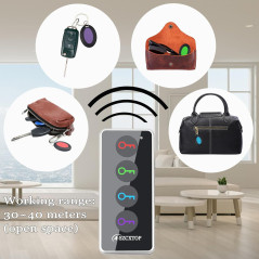 Localisateur sans fil 80dB, portée 40m, 4 récepteurs + lampe