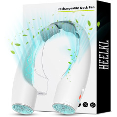 Heelkl AI Neck Fan - Portable, Rechargeable, 4-Speed Ultra Quiet Cooling