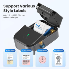 PM260 Bluetooth Inkless Label Maker – Portable 2 Inch Tape Printer