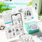 PM290 Mini Bluetooth Sticker Printer with 3 Rolls Paper, Smart AI App, Portable for Study, Office & DIY Gifts - Green PM290 Mini Bluetooth Sticker Printer with 3 Rolls Paper, Smart AI App, Portable for Study, Office & DIY Gifts - Green