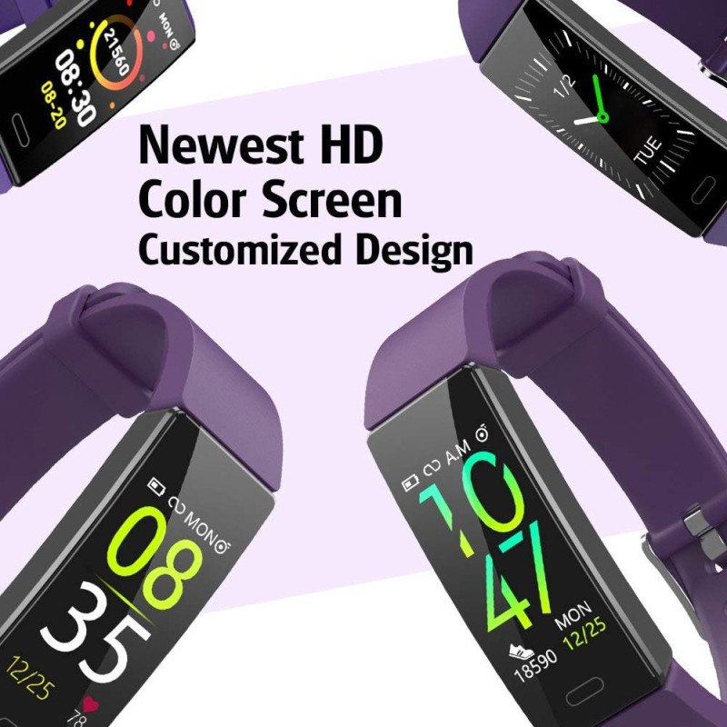 ZURURU Waterproof Fitness Tracker with BP, Heart Rate & Sleep Monitor