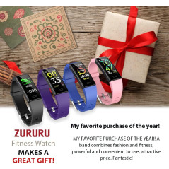 ZURURU Waterproof Fitness Tracker with BP, Heart Rate & Sleep Monitor