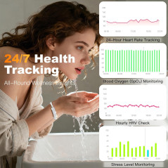 Smart Bracelet for Women: Fitness Tracker with Heart Rate, Sleep & Steps