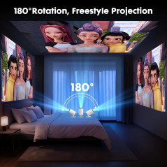 Mini Projector with WiFi, Bluetooth & Android 12 | 1080P Portable PM