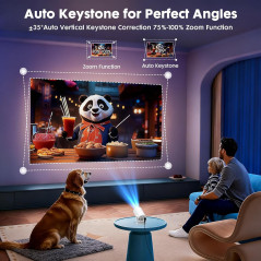 Mini Projector with WiFi, Bluetooth & Android 12 | 1080P Portable PM