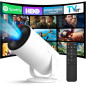 Mini Projecteur Portable 1080P avec WiFi, Bluetooth, Android 12, Focus Électrique, HDMI/Smartphone/USB Mini Projecteur Portable 1080P avec WiFi, Bluetooth, Android 12, Focus Électrique, HDMI/Smartphone/USB