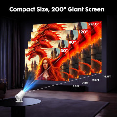 Mini Projecteur 1080P WiFi Bluetooth Android 12 Portable