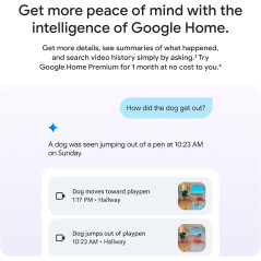 Google Nest Cam Indoor 3rd Gen (Wired) - 2K Video, Night Vision 2025