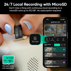Wyze Window Camera: HD WiFi Security, AI Motion, Color Night Vision