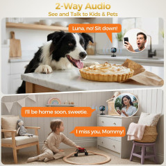 ZEEPORTE 2K Indoor Security Camera - Baby Monitor & Pet Cam with Alexa