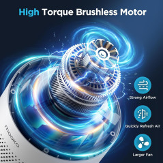 Purificateur d'air MOOKA pour grande pièce jusqu'à 1076ft², filtre HEPA H13, élimine odeurs, poussières, fumée