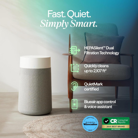 Purificateur d'air BLUEAIR 311i Max WiFi pour pièces moyennes