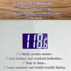 Moss & Stone Silver Digital Bathroom Scale – Accurate Smart Body Tracker