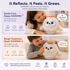 KAMOMO Interactive Robot Pet – AI Emotional Support & Anxiety Relief Gift