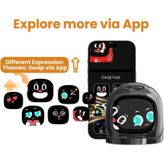 Smart Car Dashboard Robot Ornament – 200+ Expressions & Sound Effects