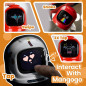 Smart Car Dashboard Robot Ornament with 200+ Expressions & Sound Effects, Emotional Driving Companion - Black