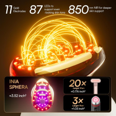 INIA SPHERA 8-in-1 Microcurrent Facial Device with Red Light & Cooling