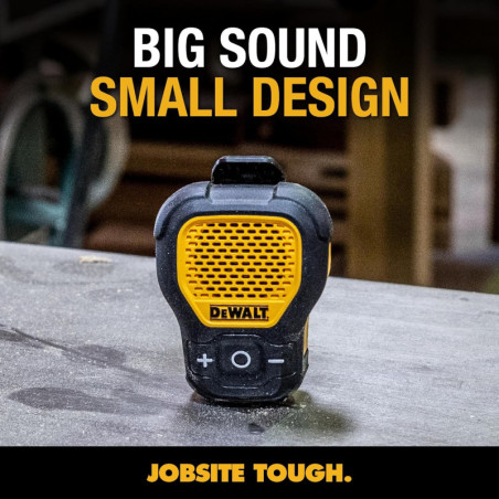 Enceinte Bluetooth DEWALT portable résistante à l'eau jaune