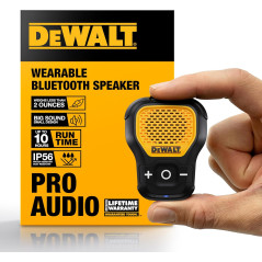 Enceinte Bluetooth DEWALT portable résistante à l'eau jaune