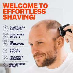Freebird FlexSeries Pro Cordless Waterproof Electric Head & Body Hair Shaver with Rotary Blades for Men