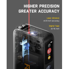 Fanttik A10 Pro 2-in-1 Laser Tape Measure, 165Ft Range, HD IPS Display, Rechargeable, 6 Units, Area/Volume
