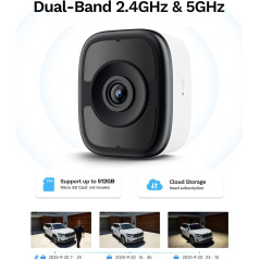 Caméra Fenêtre Magnétique 5MP 3K WiFi6, Vision Nuit Couleur, Détection AI, Enregistrement 24/7, Audio Bidirectionnel