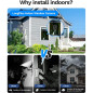 5MP 3K Magnetic Indoor Window Camera with Night Vision, WiFi6, AI Detection, 2-Way Talk & 24/7 Recording