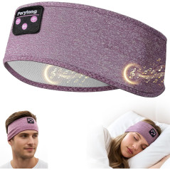 Perytong Wireless Bluetooth Sleep Headphones - Ultra-Thin HD Stereo Sports Headband (Purple)