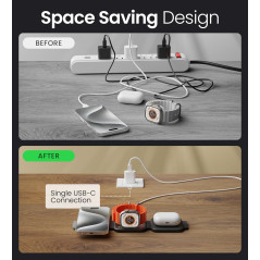 InfinaCore 3-in-1 Foldable Magnetic Charger for iPhone, AirPods & Watch