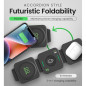 InfinaCore 3-in-1 Magnetic Wireless Foldable Charging Station for iPhone 16-12 Pro Max, AirPods & Apple Watch