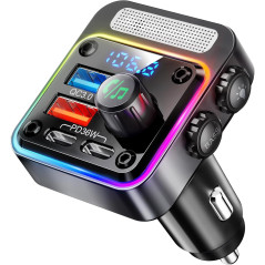 Chargeur Voiture Nulaxy 54W Bluetooth 5.3 avec Transmetteur FM