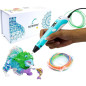 Stylo d'impression 3D SCRIB3D P1 avec écran, 3 filaments PLA, livre de pochoirs et chargeur Stylo d'impression 3D SCRIB3D P1 avec écran, 3 filaments PLA, livre de pochoirs et chargeur
