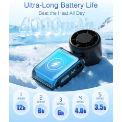 Mini Portable Handheld Turbo Fan – Quiet, 5-Speed, Rechargeable, Travel-Friendly