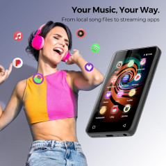 160GB Bluetooth MP3 Player with WiFi & 4 Touch Screen for Kids