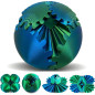 Gear Sphere 3D Printed Steampunk Fidget Gear Ball Cube Toy - Stress Relief Gift for Kids & Adults (Green)