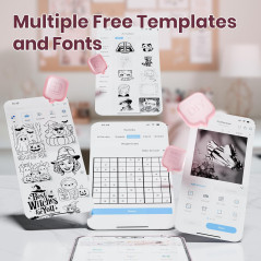 Imprimante Sticker Portable PM290C Bluetooth Sans Encre Rose