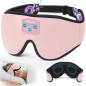 Voerou Bluetooth 5.4 Sleep Mask with 3D HD Stereo Headphones, Soft Breathable Eye Mask for Sleep Gift