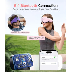 Voerou Bluetooth 5.4 Sleep Mask with HD Stereo Headphones – Best Gift