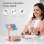 Support de téléphone pliable TechGlow avec haut-parleur Bluetooth sans fil - Cadeau tech rose Support de téléphone pliable TechGlow avec haut-parleur Bluetooth sans fil - Cadeau tech rose
