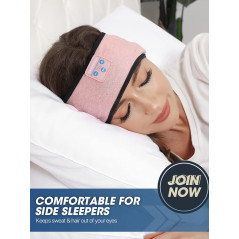 Casque Bluetooth Sans Fil Sleep-Headphones Bandeau Confortable Masque Yeux Sport Cadeau Noël